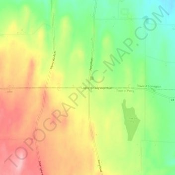 Mapa topográfico Lagrange, altitud, relieve
