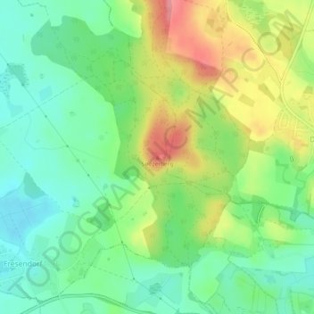 Mapa topográfico Strezerberg, altitud, relieve