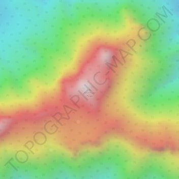 Mapa topográfico Melmudi Peak, altitud, relieve