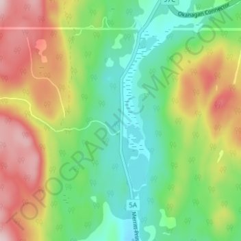 Mapa topográfico Aspen Grove, altitud, relieve