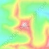 Mapa topográfico Algae Mountain, altitud, relieve