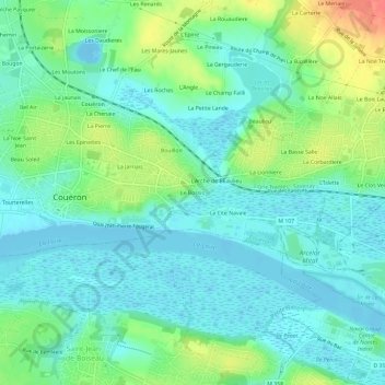 Mapa topográfico Le Bossis, altitud, relieve