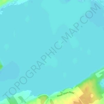 Mapa topográfico Hay Bay, altitud, relieve