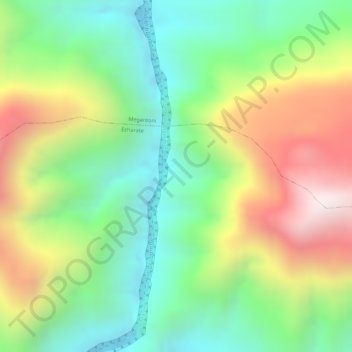 Mapa topográfico Pongo de Mainique, altitud, relieve
