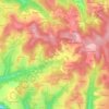 Mapa topográfico Les Grises, altitud, relieve