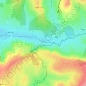 Mapa topográfico Pré Rateau, altitud, relieve