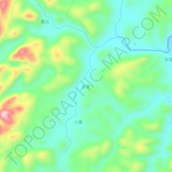 Mapa topográfico 拉麦, altitud, relieve