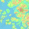 Mapa topográfico Coronados Islands, altitud, relieve