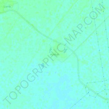 Mapa topográfico Kirthal, altitud, relieve