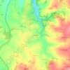 Mapa topográfico Champagnac, altitud, relieve