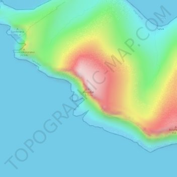 Mapa topográfico Høgafjall, altitud, relieve
