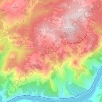 Mapa topográfico Cotas, altitud, relieve