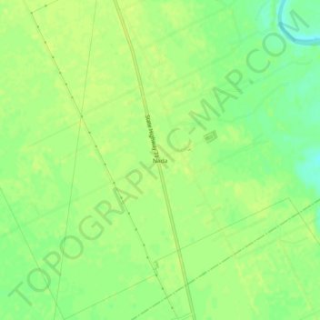 Mapa topográfico Nada, altitud, relieve