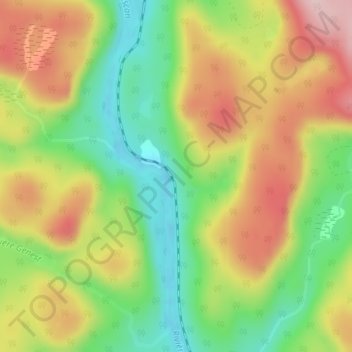 Mapa topográfico Laurentian Mountains, altitud, relieve