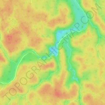 Mapa topográfico Thunder Falls, altitud, relieve