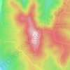 Mapa topográfico Mount Bindo, altitud, relieve