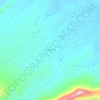 Mapa topográfico Timonha, altitud, relieve