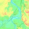 Mapa topográfico Gamu, altitud, relieve