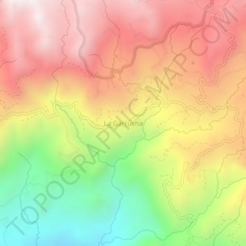 Mapa topográfico La Garrucha, altitud, relieve