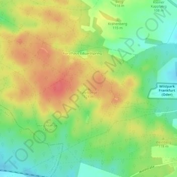 Mapa topográfico Tafelberge, altitud, relieve