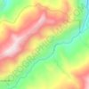 Mapa topográfico Collay Chico, altitud, relieve
