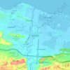 Mapa topográfico Toa Baja, altitud, relieve