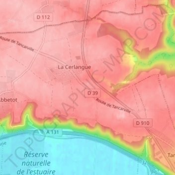 Mapa topográfico Le Clap, altitud, relieve