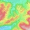 Mapa topográfico Les Poncées, altitud, relieve