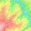 Mapa topográfico Les Frais, altitud, relieve