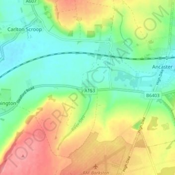 Mapa topográfico West Willoughby, altitud, relieve