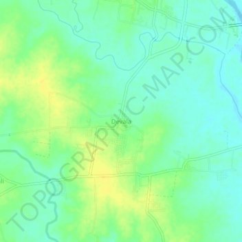 Mapa topográfico Devala, altitud, relieve
