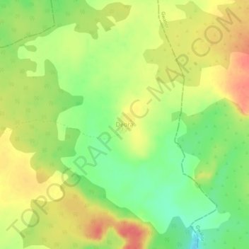 Mapa topográfico Deora, altitud, relieve