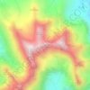 Mapa topográfico Am Basteir, altitud, relieve