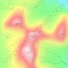 Mapa topográfico Norðanfyri Blámansfjall, altitud, relieve