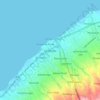 Mapa topográfico Singaraja, altitud, relieve
