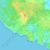Mapa topográfico Maine Gaudin, altitud, relieve