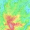 Mapa topográfico Chantagrioux, altitud, relieve