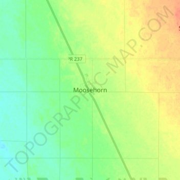 Mapa topográfico Moosehorn, altitud, relieve