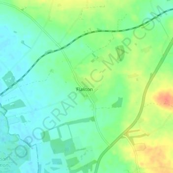 Mapa topográfico Flaxton, altitud, relieve