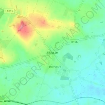 Mapa topográfico Killucan, altitud, relieve