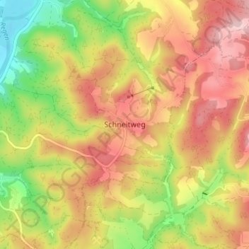 Mapa topográfico Schneitweg, altitud, relieve