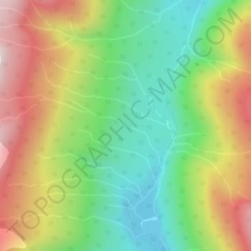 Mapa topográfico Cascade Mountains, altitud, relieve