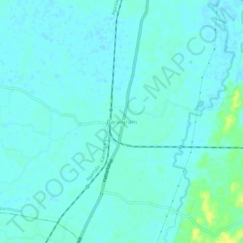 Mapa topográfico Baraigram, altitud, relieve