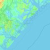 Mapa topográfico Tybee Island, altitud, relieve