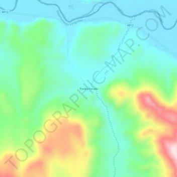 Mapa topográfico Piedra Parada, altitud, relieve