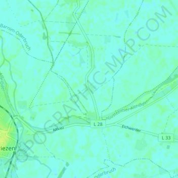 Mapa topográfico Neukietz, altitud, relieve