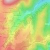 Mapa topográfico Les Granges, altitud, relieve