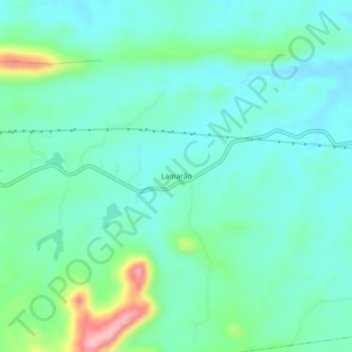 Mapa topográfico Lamarão, altitud, relieve