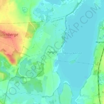 Mapa topográfico Fergitz, altitud, relieve
