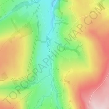 Mapa topográfico Ninebanks, altitud, relieve
